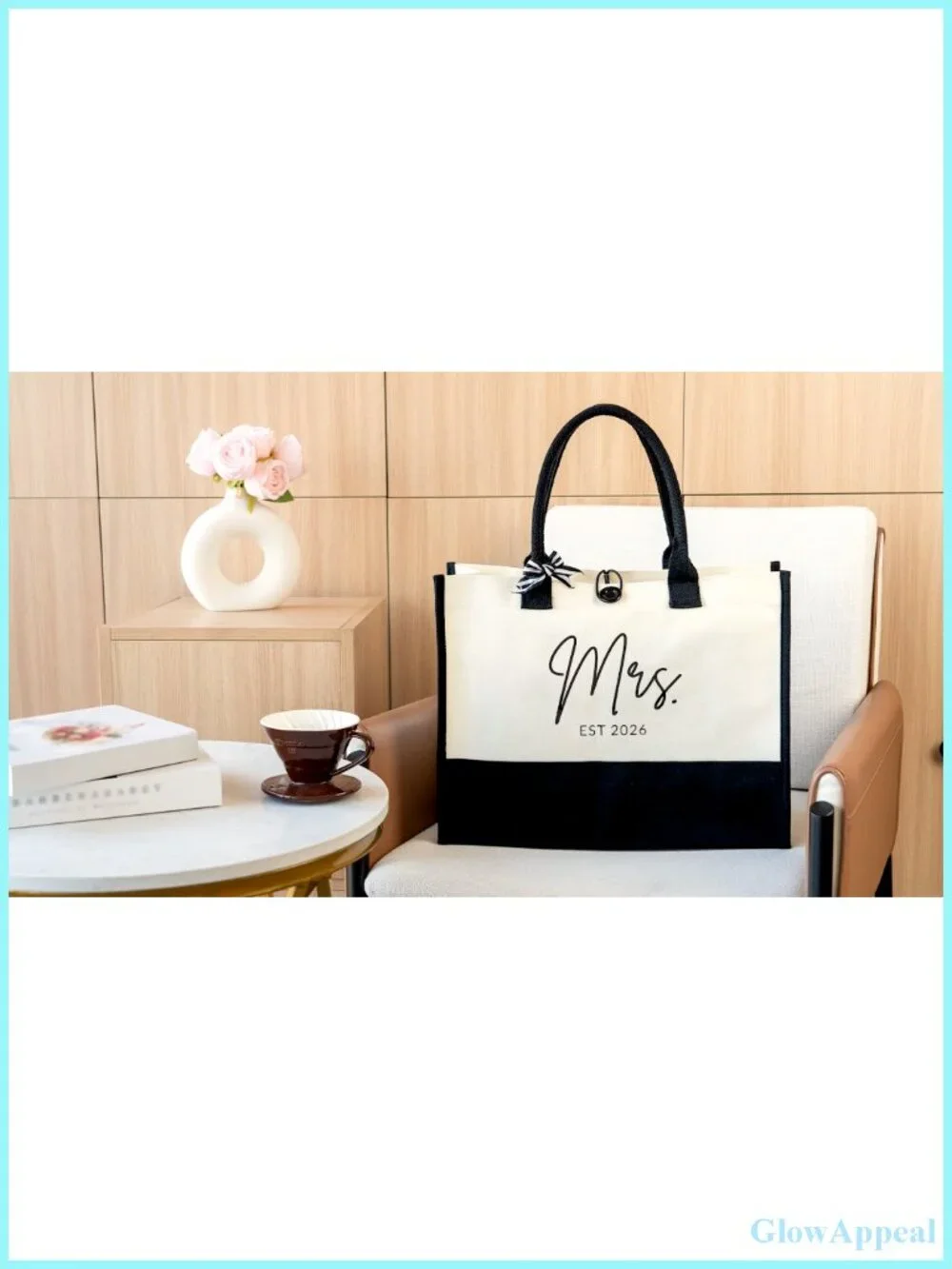 Women's Canvas Tote Bag, Large Capacity, Bridal Shower Gift